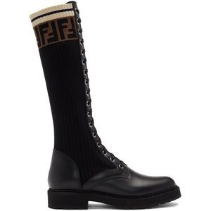 RARE Fendi Rockoko Combat Knee Boots Sz 40